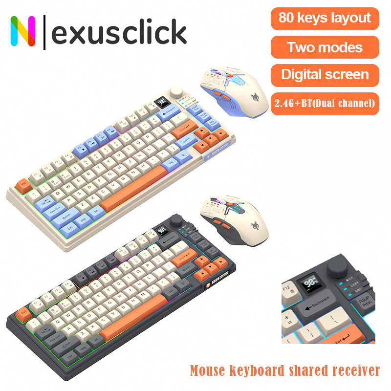 Gaming Keyboard Extension - New Dual-Mode 80 Keys Wireless Gaming