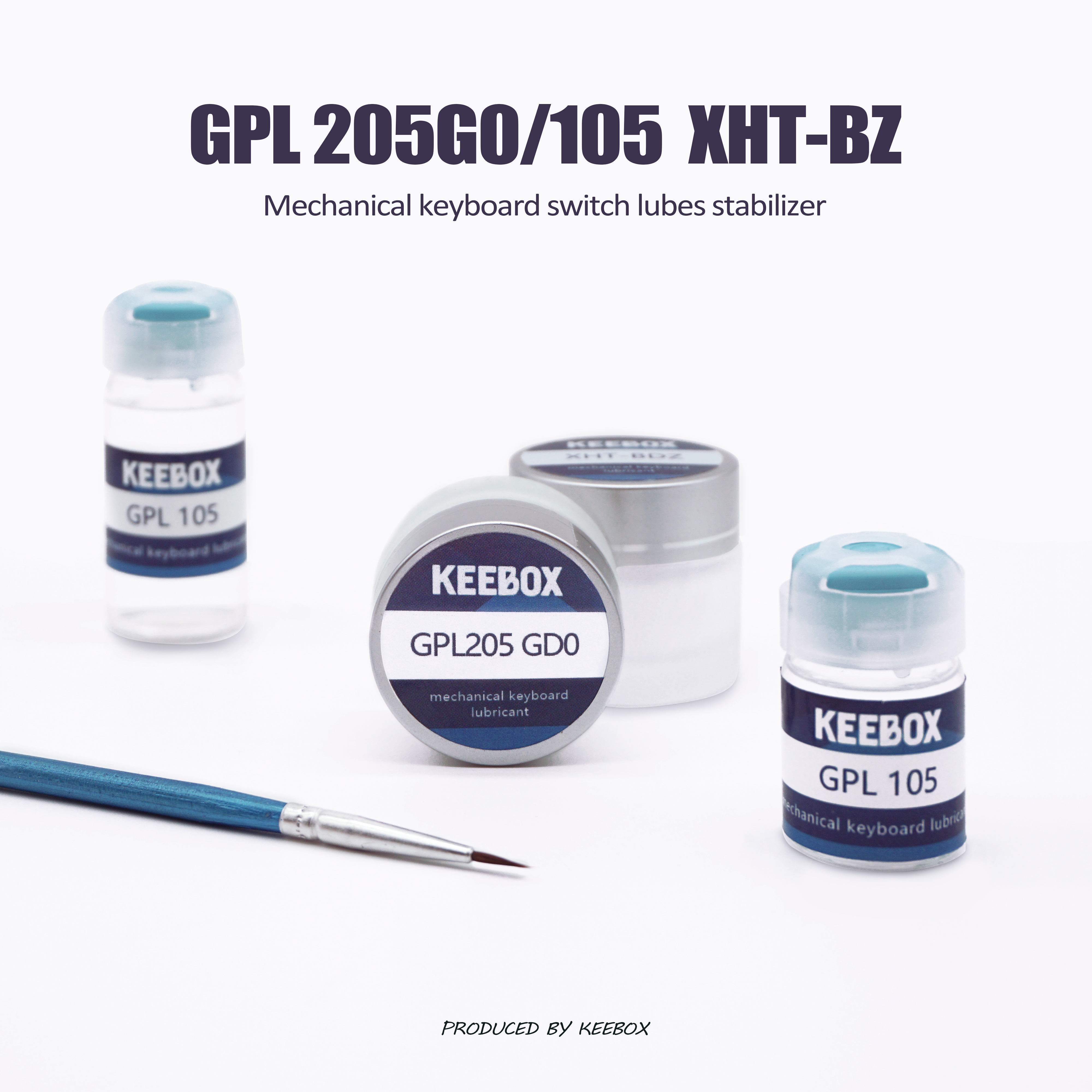 Keyboard Lube Kit - Keebox Krytox GPL205G0 GPL105 XHT-BDZ Mechanical