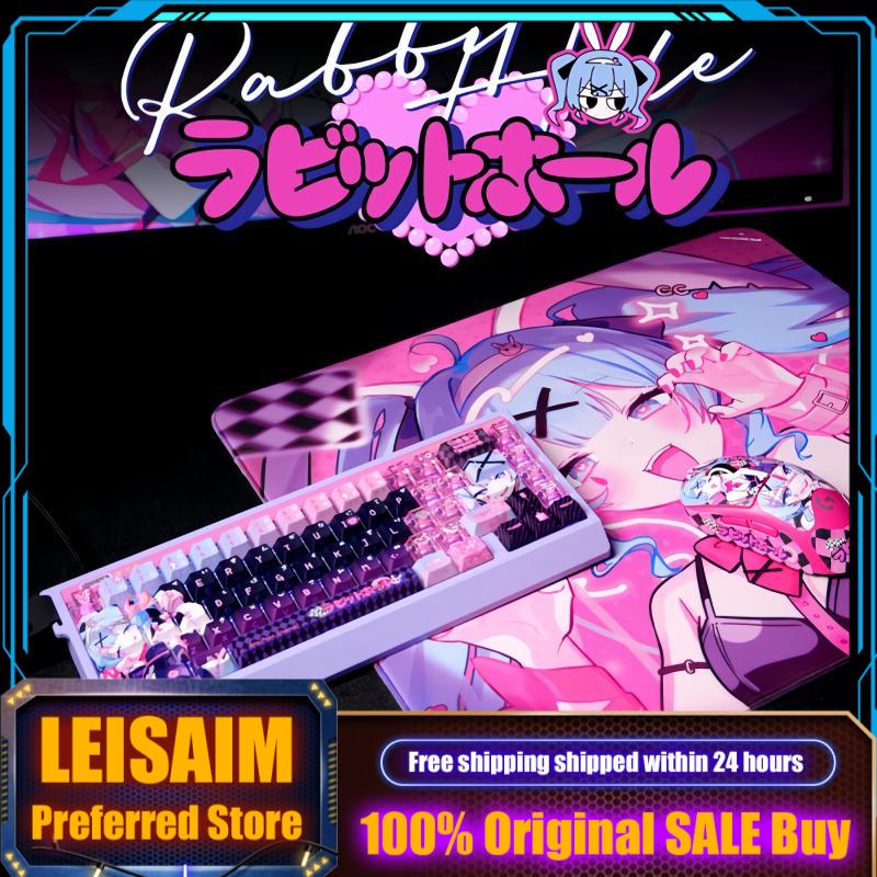 Keyboard Gaming Transparent - Anime Rabbit Hole Theme Keycaps for