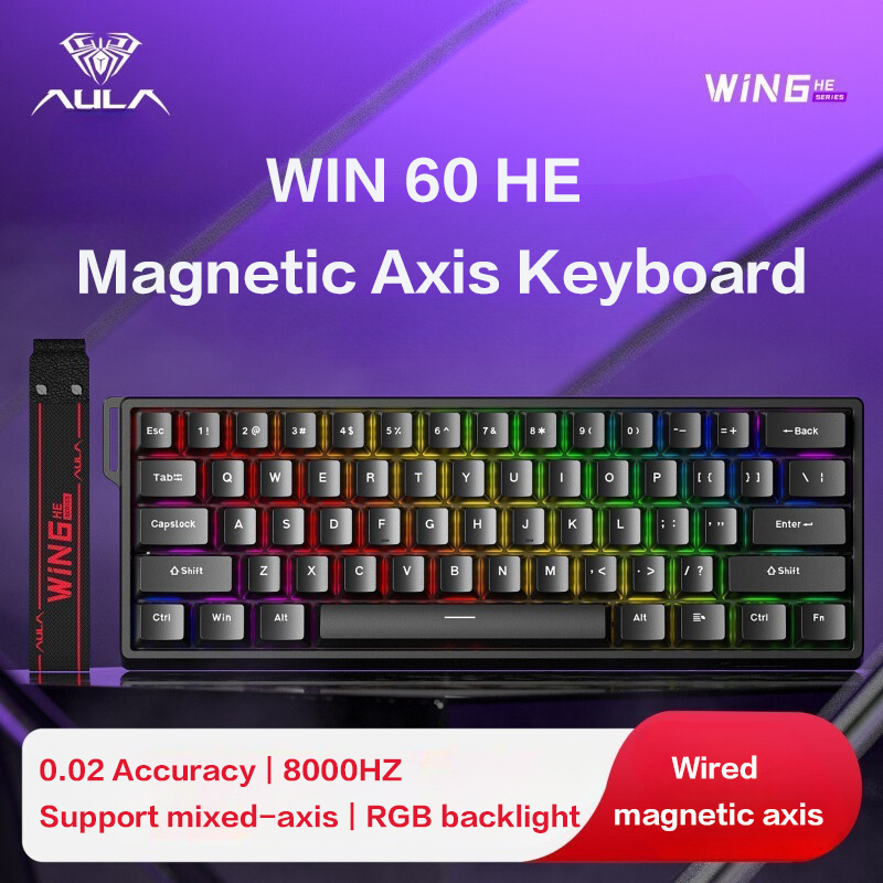 Gaming Keyboard Magnetic Switches - AULA WiN 60 Magnetic Axis Keyboard