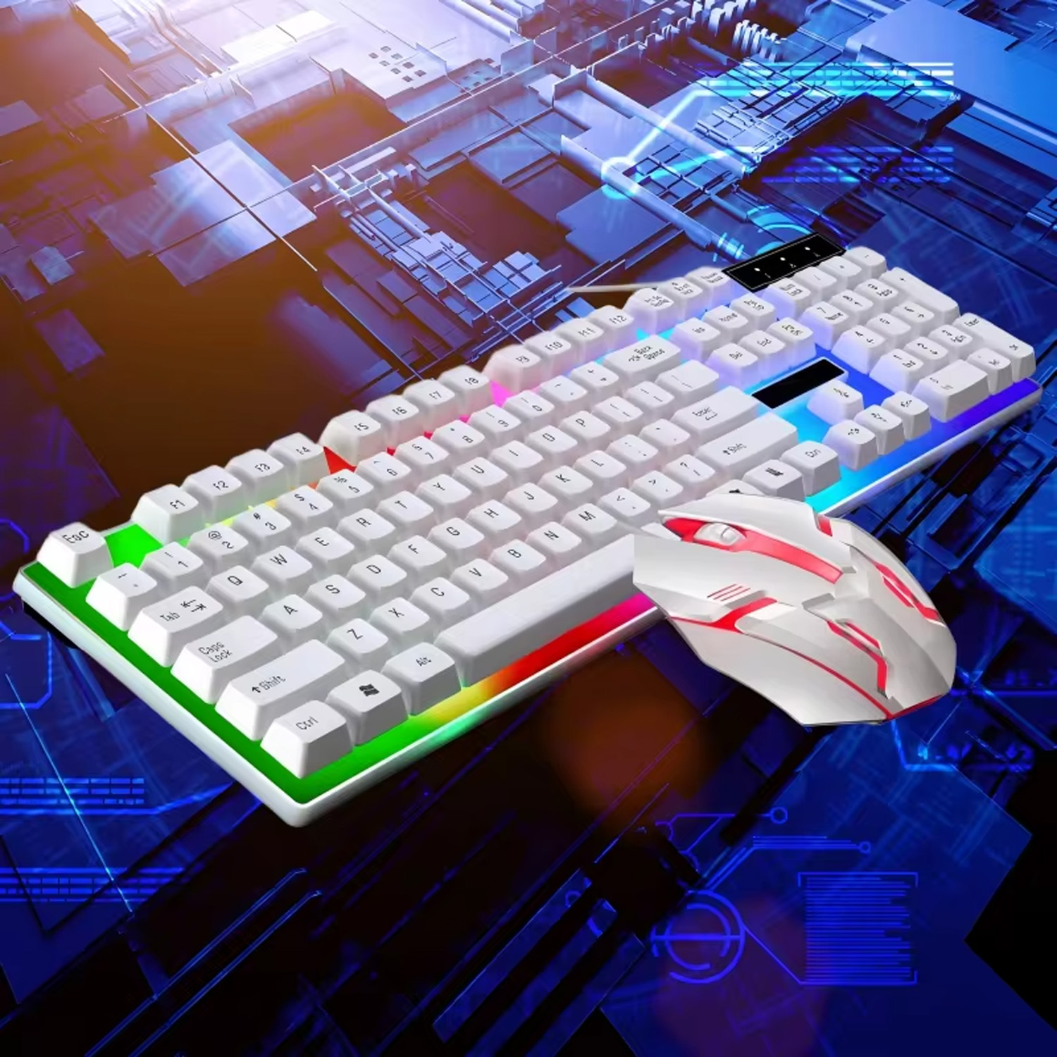 Gaming Keyboard And Mouse Combo - Stylish Backlight Wired Keyboard with Mouse