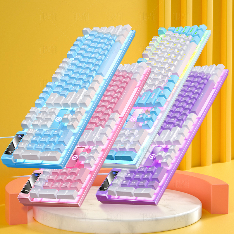 Keyboard Gaming Transparent - 104 Keys Gaming Keyboard Wired Keyboard