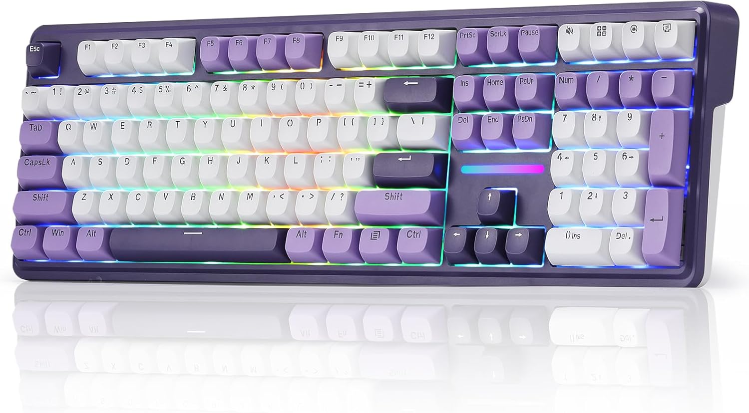 Gaming Keyboard No Noise - Wireless Gasket RGB Gaming Keyboard, 108