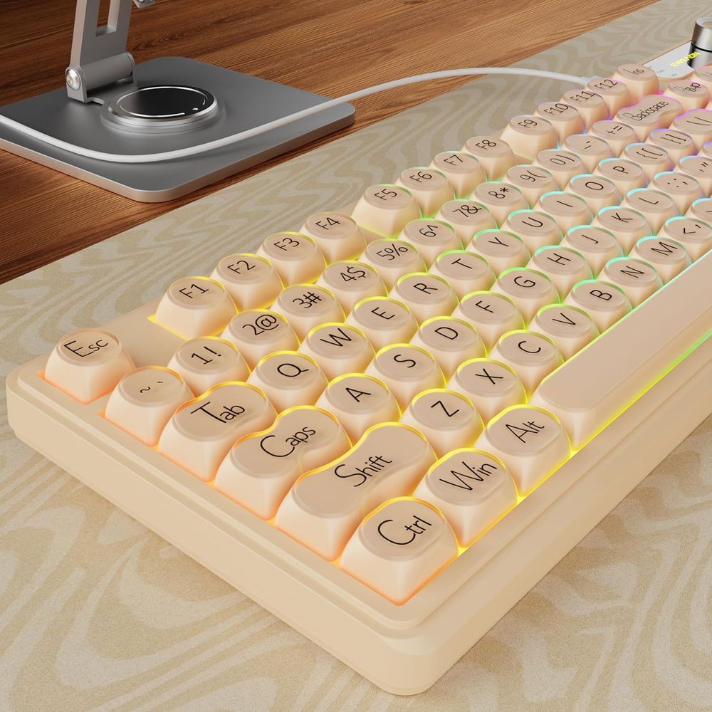 Gaming Keyboard Number Pad - 98-Key Creamy Gaming Keyboard with Number