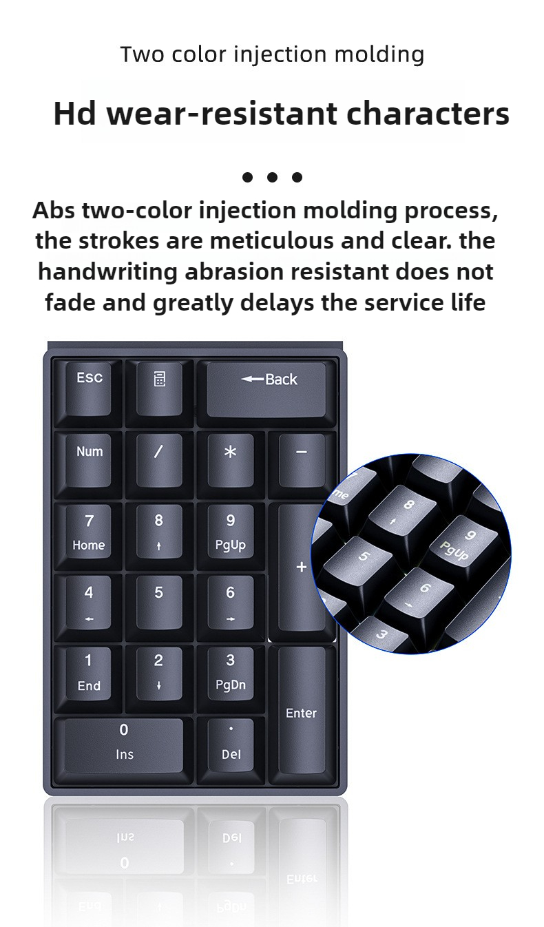 Gaming Keyboard Number Pad - 20 Keys Numeric Mechanical Wired External