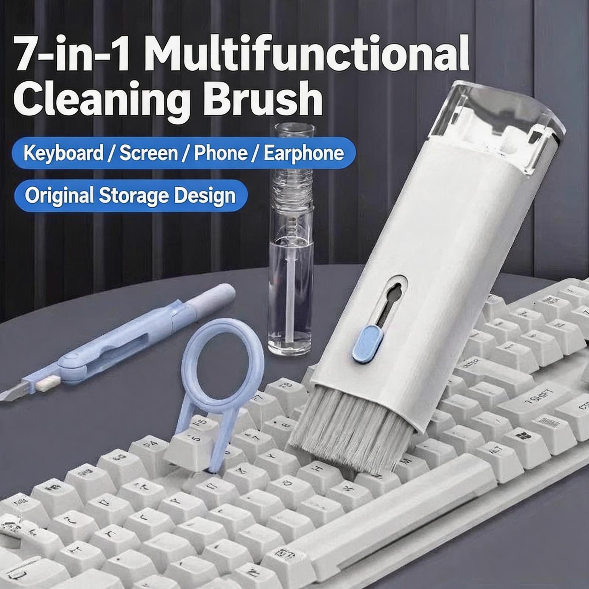 Keycap Puller Ring - Keyboard Cleaning Kit 7-in-1 Laptops Cleaner