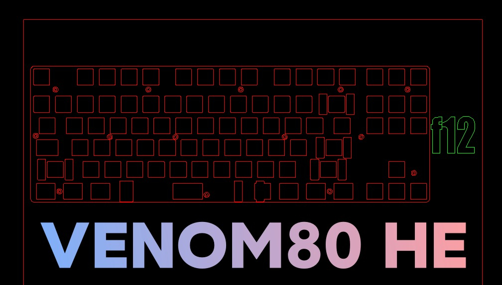 Stabilizer Screw In - F12 layout Venom80 HE keyboard reinforced