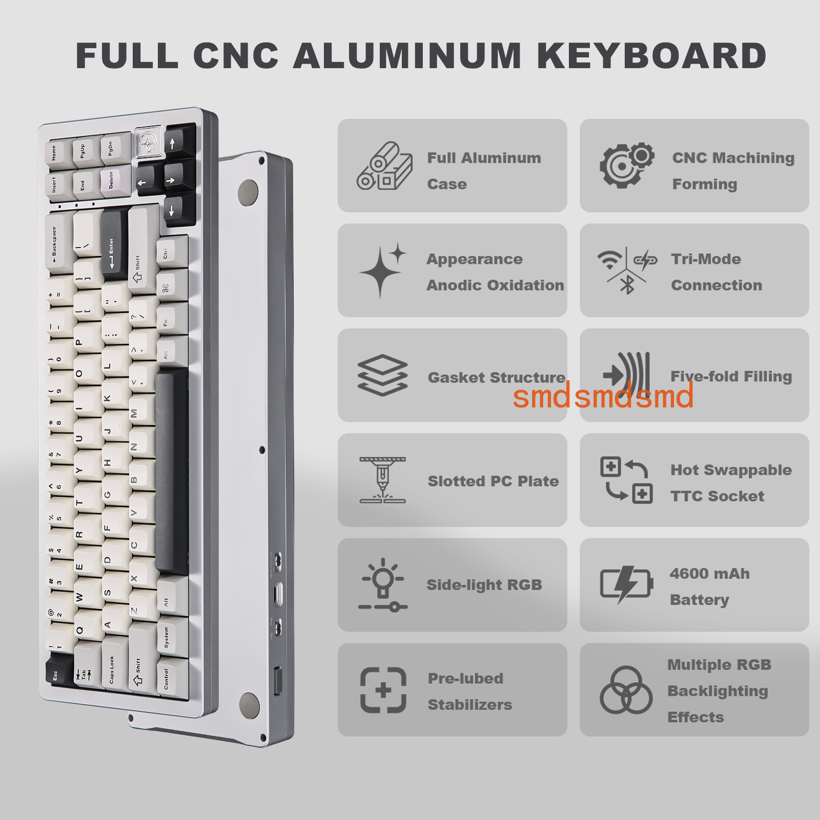 AL71 Silver CNC Aluminum Mecha - đánh giá và giá Gaming Keyboard Wireless