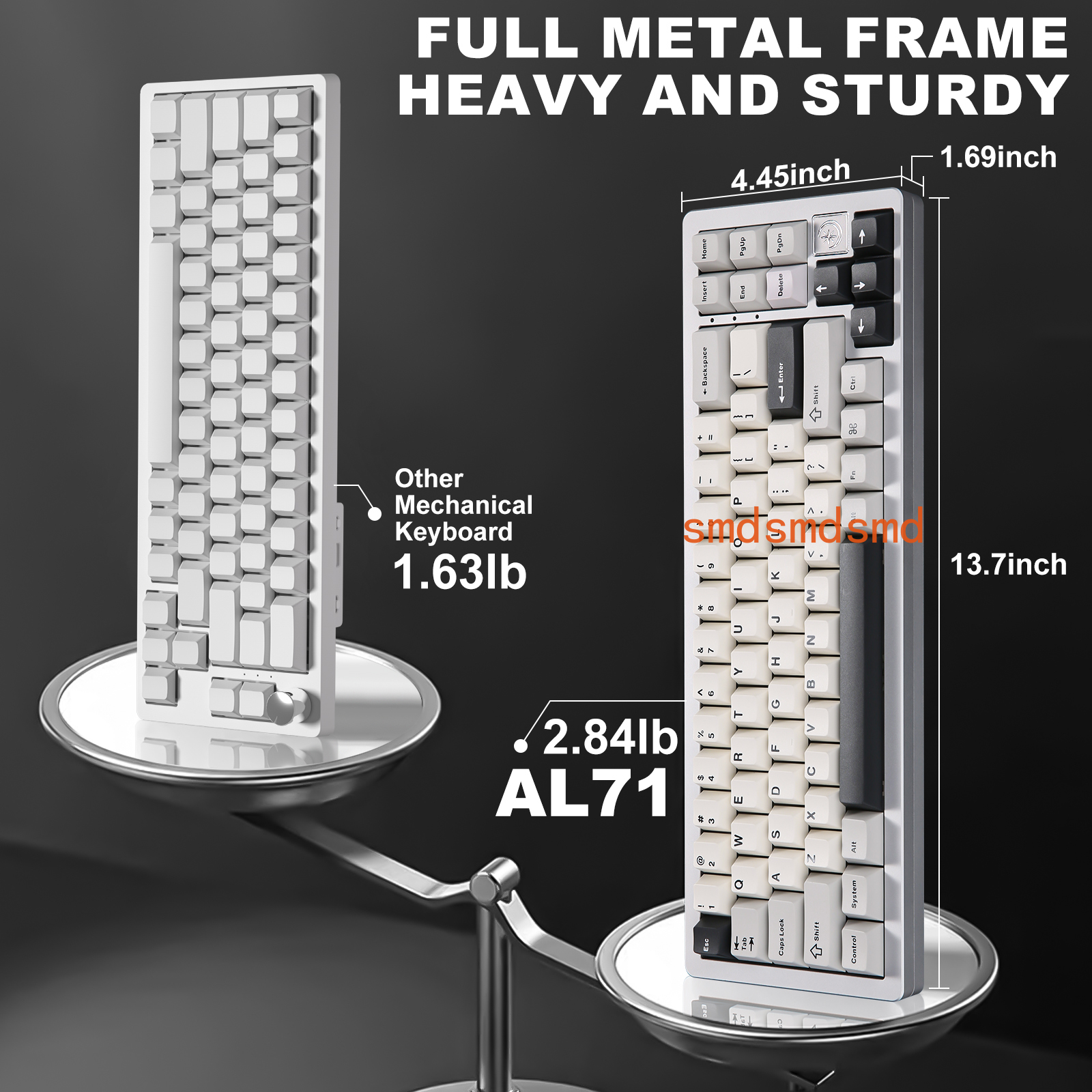 AL71 Silver CNC Aluminum Mecha - đánh giá và giá Gaming Keyboard Wireless