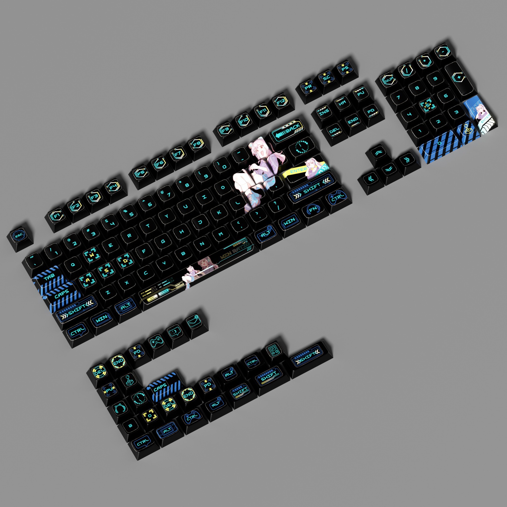 E-Sports Story - Black V1 Anim - đánh giá và giá Keyboard Gaming Transparent