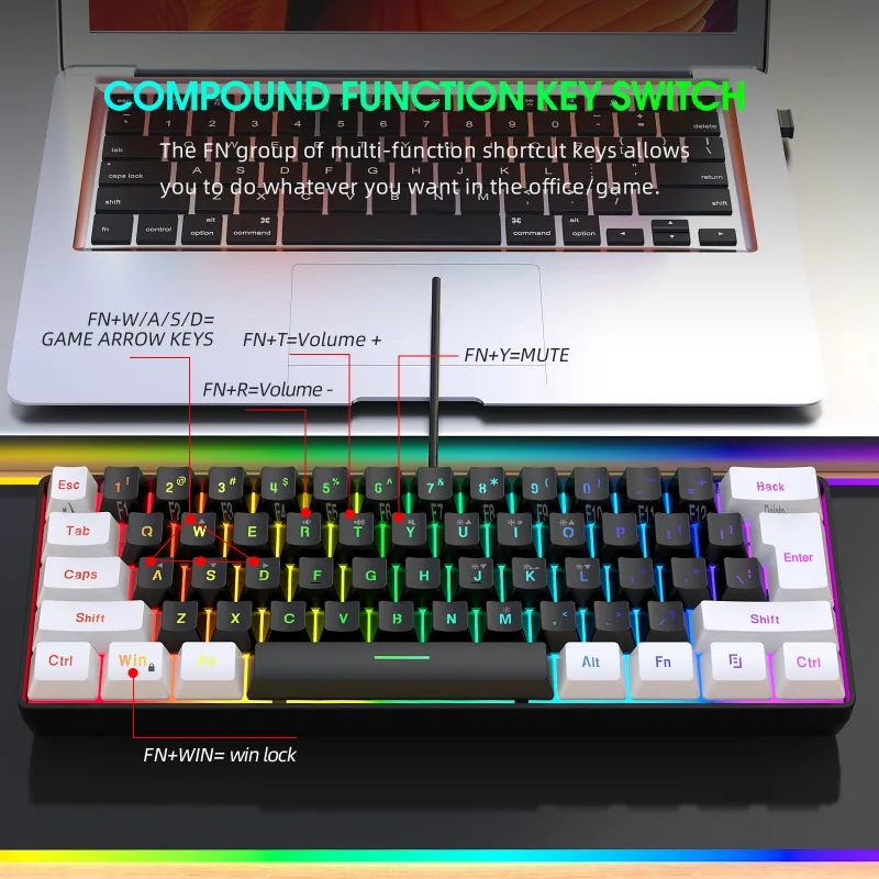 Keyboard and mouse 60% compute - đánh giá và giá Gaming Keyboard And Mouse Combo