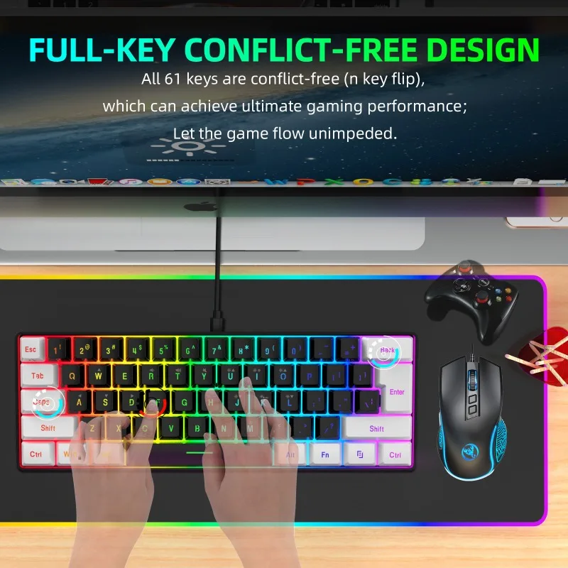 Keyboard and mouse 60% compute - đánh giá và giá Gaming Keyboard And Mouse Combo