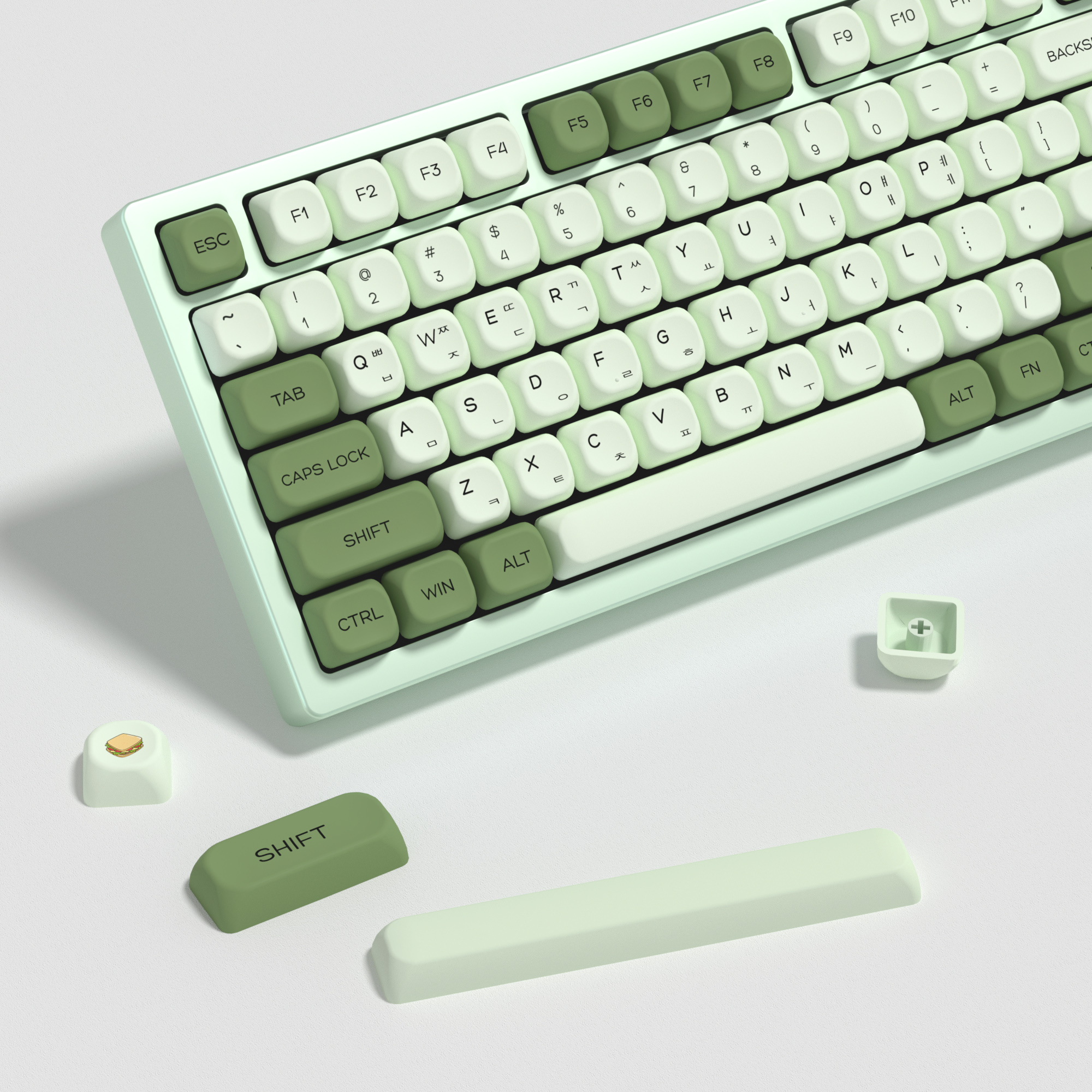 KBDiy Matcha Korean Keycap Gre - đánh giá và giá Gaming Keyboard Number Pad