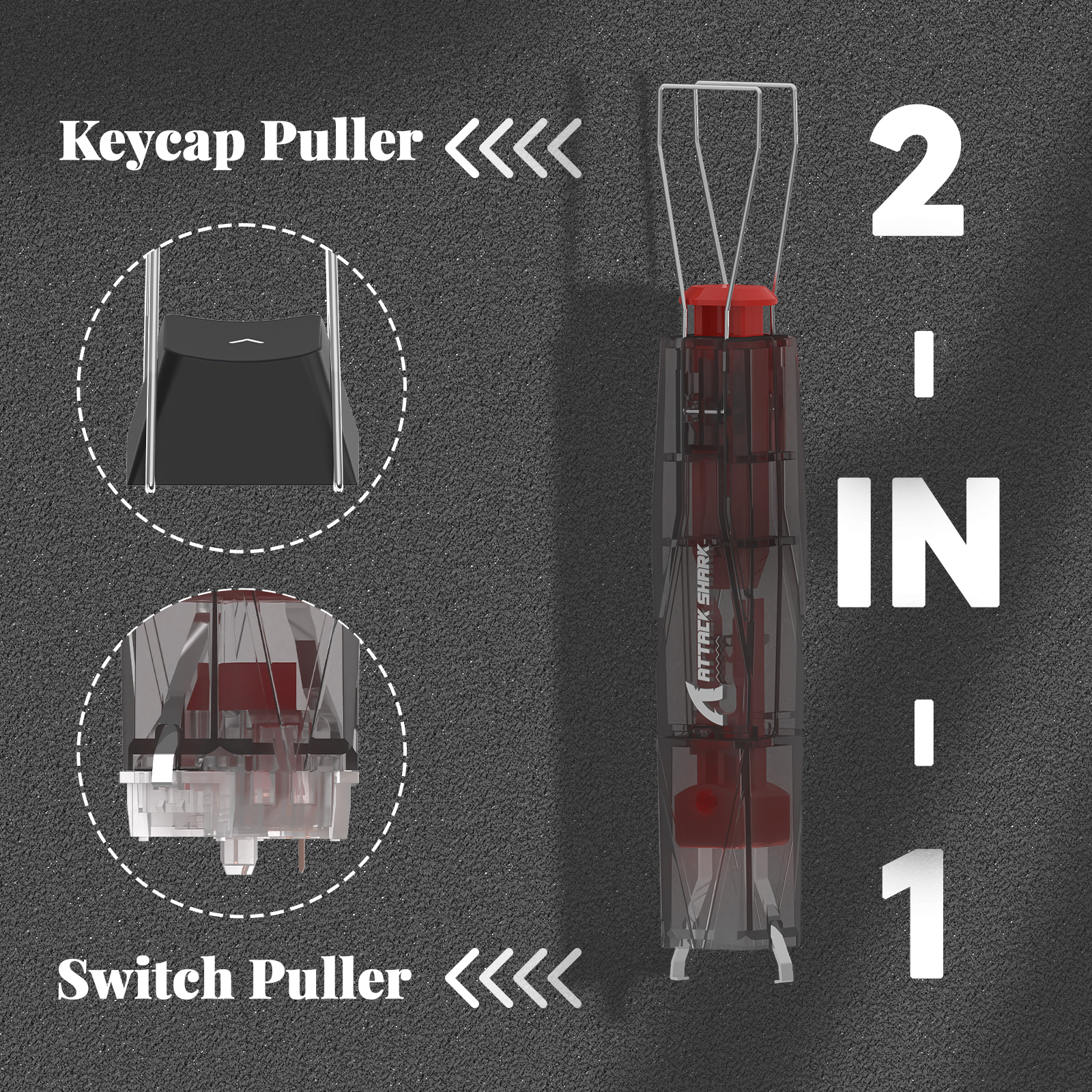 ATTACK SHARK KS01 2-in-1 Keyca - đánh giá và giá Keycap Puller Ring
