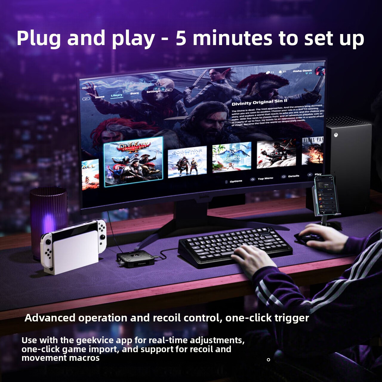 Gamwing Ax360P Keyboard Mouse  - đánh giá và giá Gaming Keyboard And Mouse For Xbox
