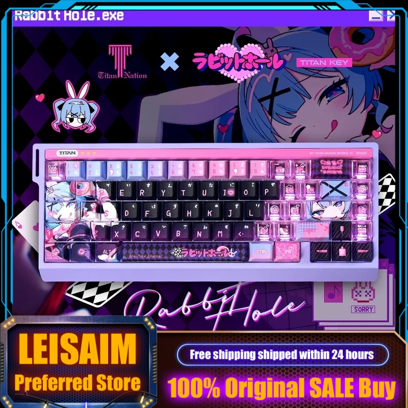 Anime Rabbit Hole Theme Keycap - đánh giá và giá Keyboard Gaming Transparent