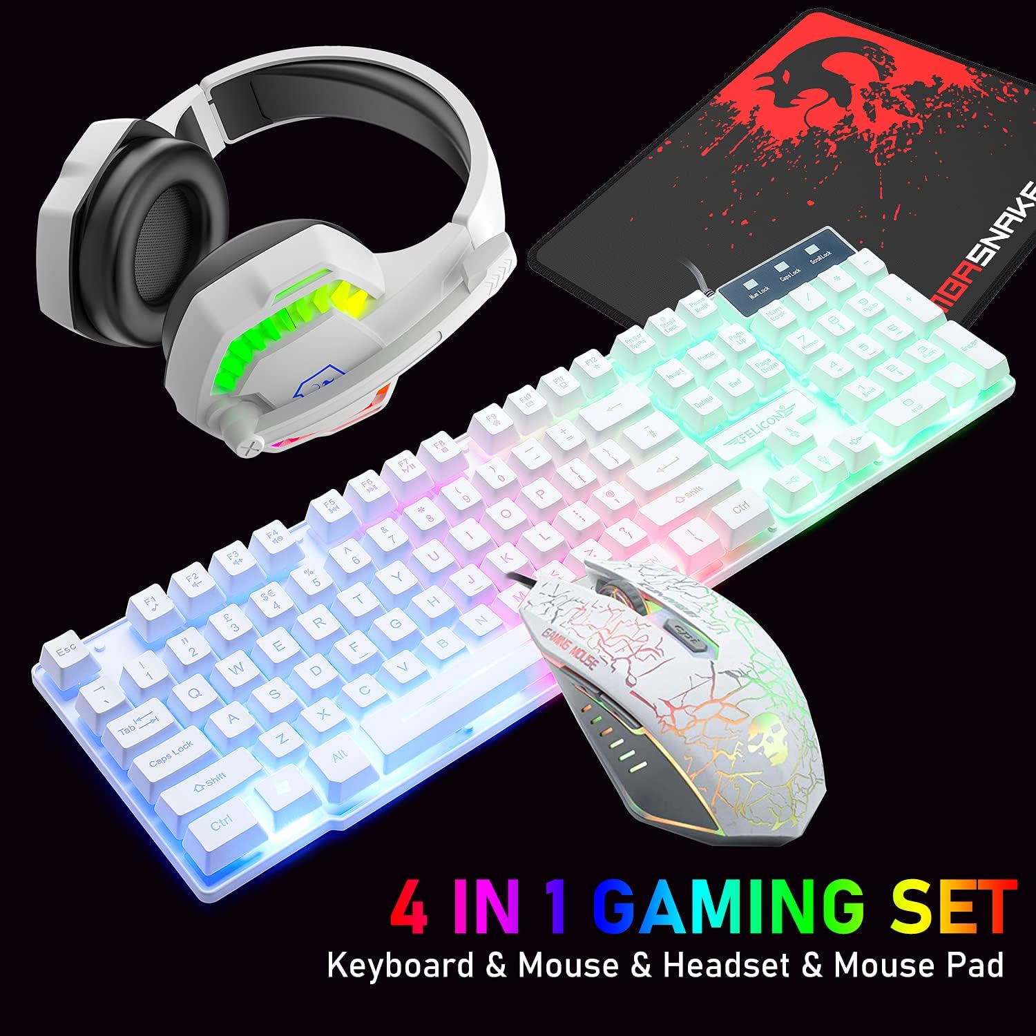 MAMBASNAKE T11 UK 100% Gaming  - đánh giá và giá Gaming Keyboard And Mouse Combo