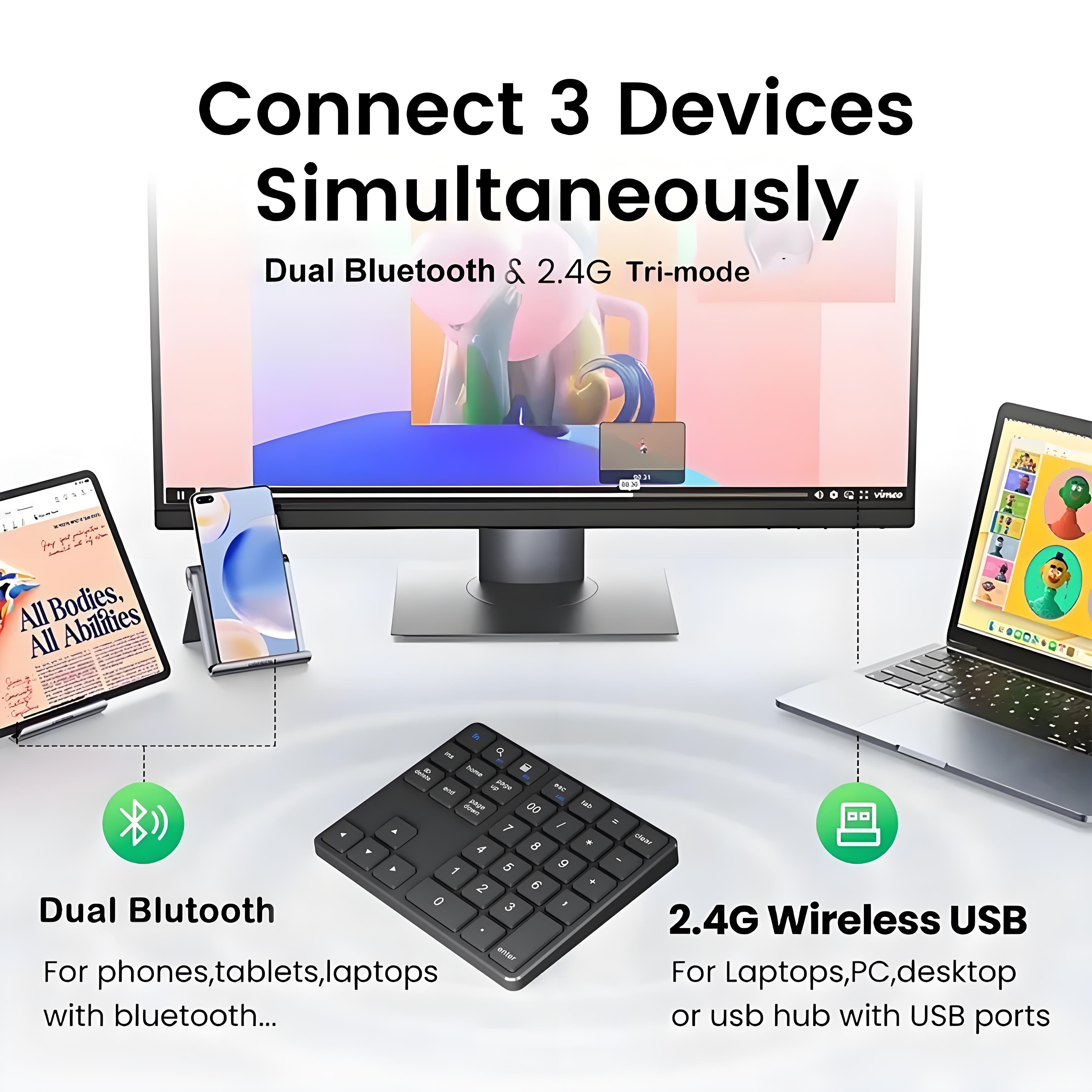 2.4Ghz Bluetooth Numeric Keypa - đánh giá và giá Gaming Keyboard Number Pad