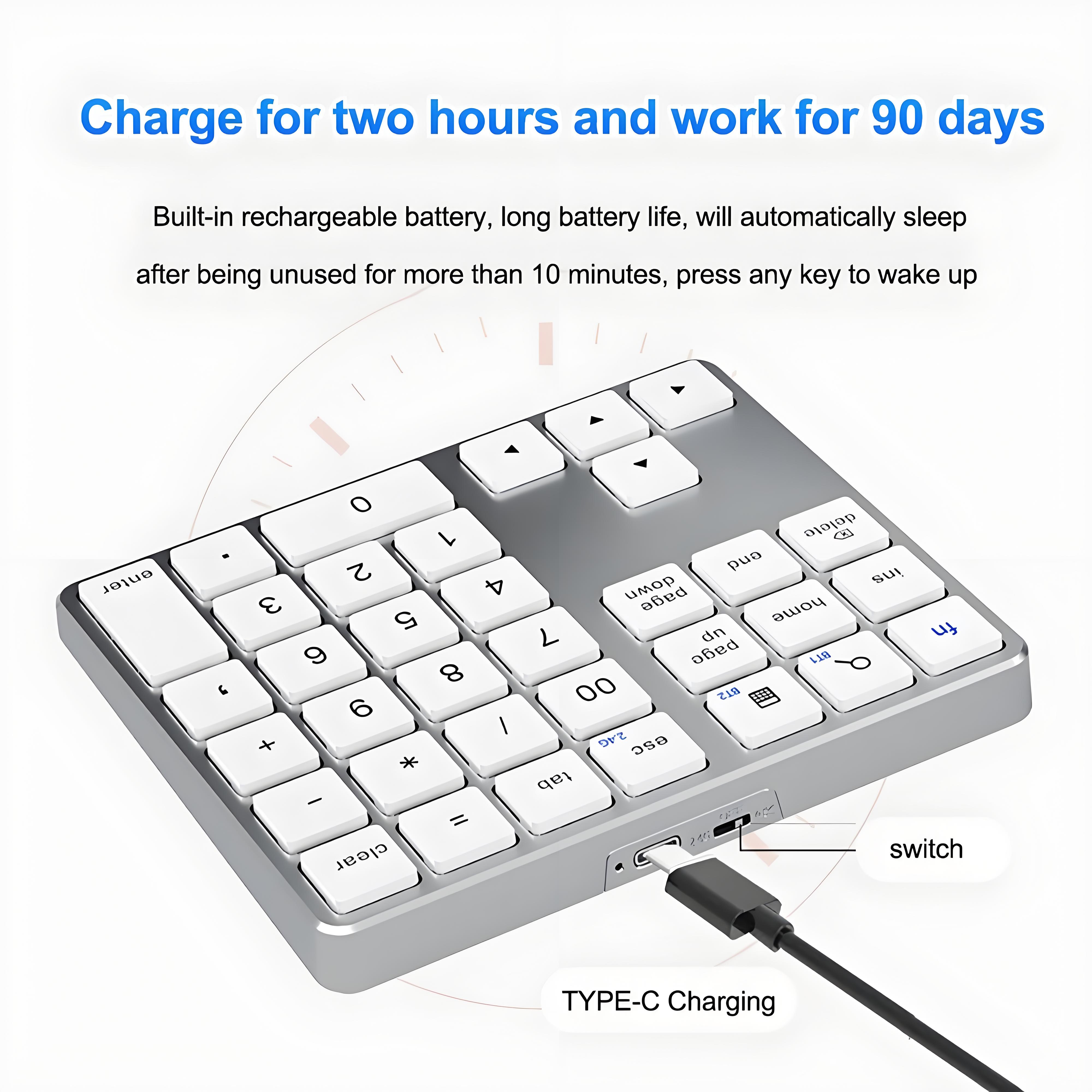 2.4Ghz Bluetooth Numeric Keypa - đánh giá và giá Gaming Keyboard Number Pad