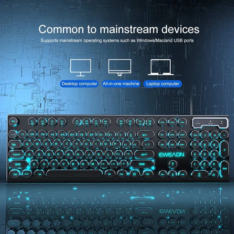 Retro Punk Mechanical Feel Key - đánh giá và giá Gaming Keyboard Mouse