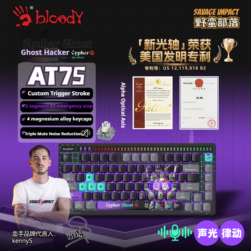 A4Tech AT75 Mechanical Keyboar - đánh giá và giá Gaming Keyboard No Noise