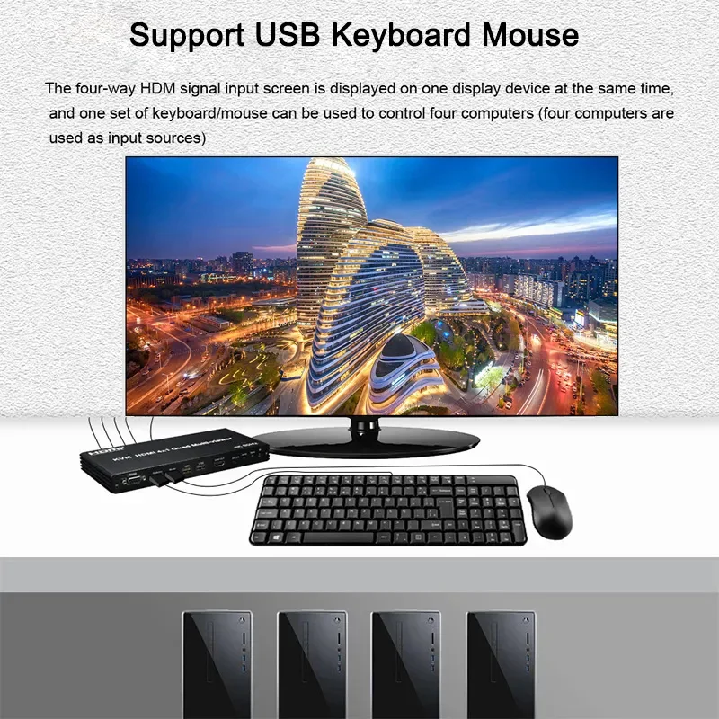 4K 60Hz HDMI Multiviewer 4x1 U - đánh giá và giá Gaming Keyboard And Mouse For Xbox