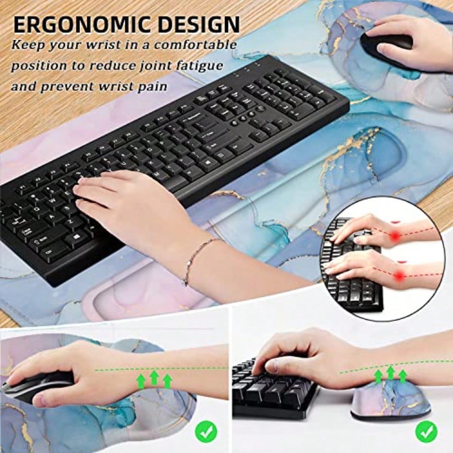 Mouse Pad with Wrist Rest Larg - đánh giá và giá Gaming Keyboard Mouse
