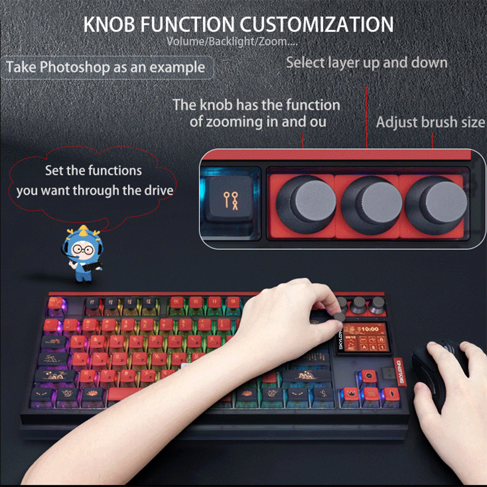 SKYLOONG GK87 Pro Bluetooth me - đánh giá và giá Gaming Keyboard No Noise