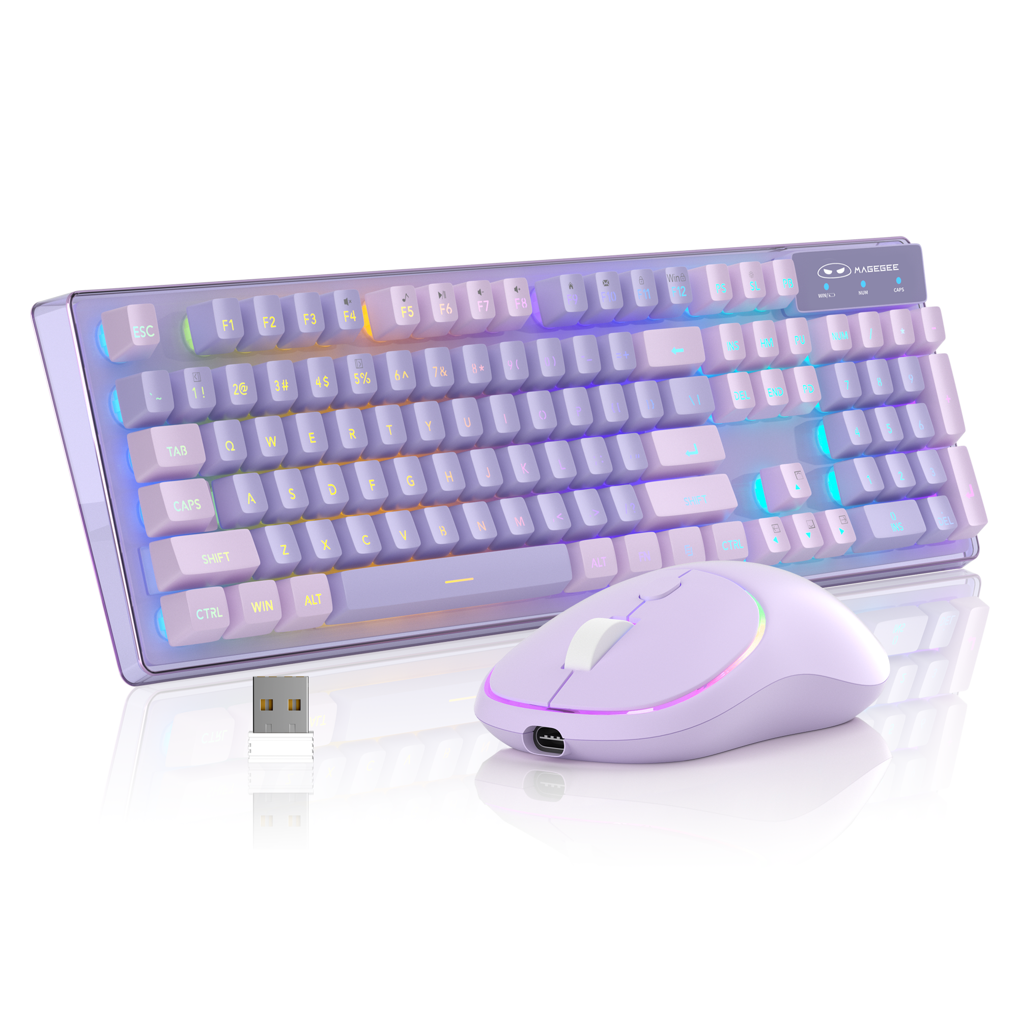 MageGee V550 Wireless Gaming K - đánh giá và giá Keyboard Gaming Transparent