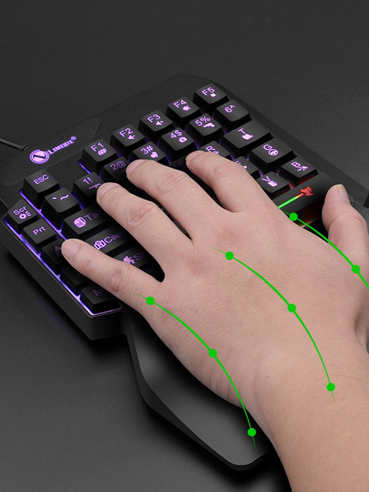 Mechanical one-handed light ga - đánh giá và giá Gaming Keyboard Half
