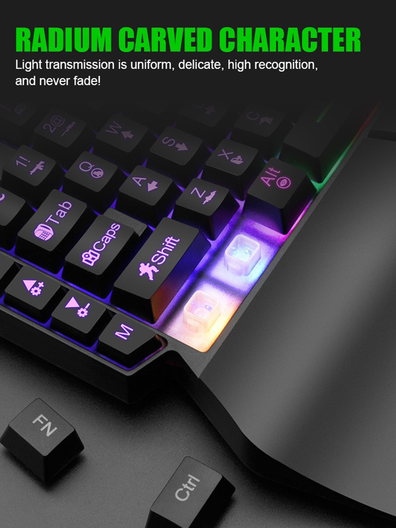 Mechanical one-handed light ga - đánh giá và giá Gaming Keyboard Half
