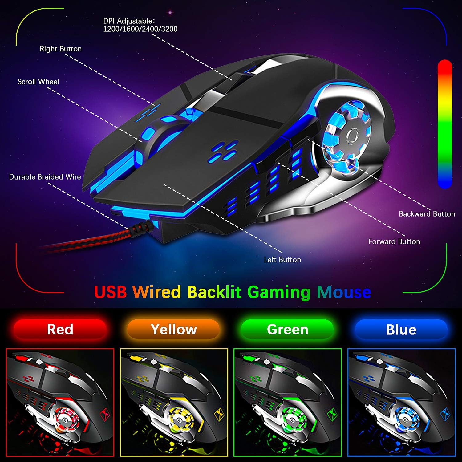 RGB Gaming Keyboard Mouse Comb - đánh giá và giá Gaming Keyboard Number Pad