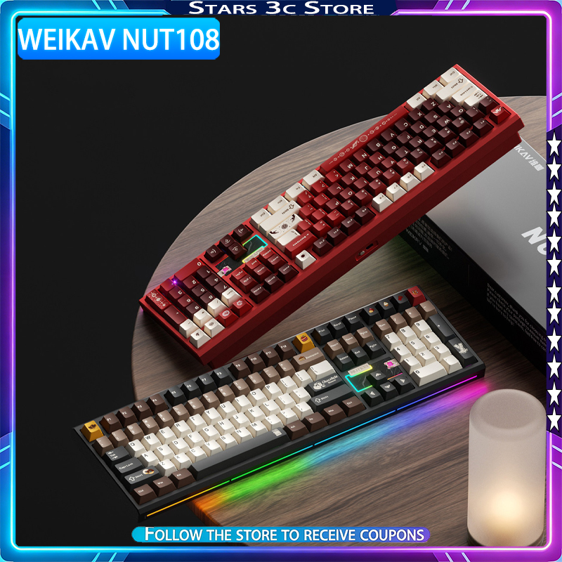 WEIKAV NUT108 Mechanical Keybo - đánh giá và giá Gaming Keyboard Wireless