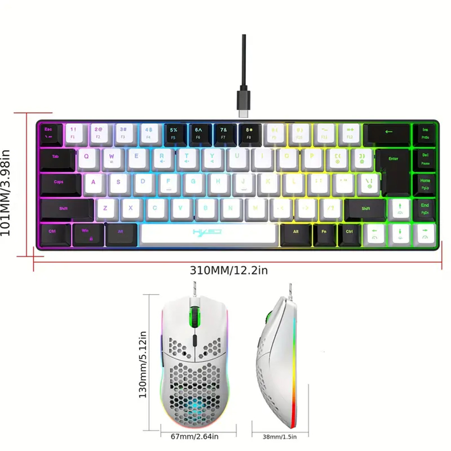 Ergonomic 68-Key Mini Wired Ke - đánh giá và giá Gaming Keyboard And Mouse For Xbox