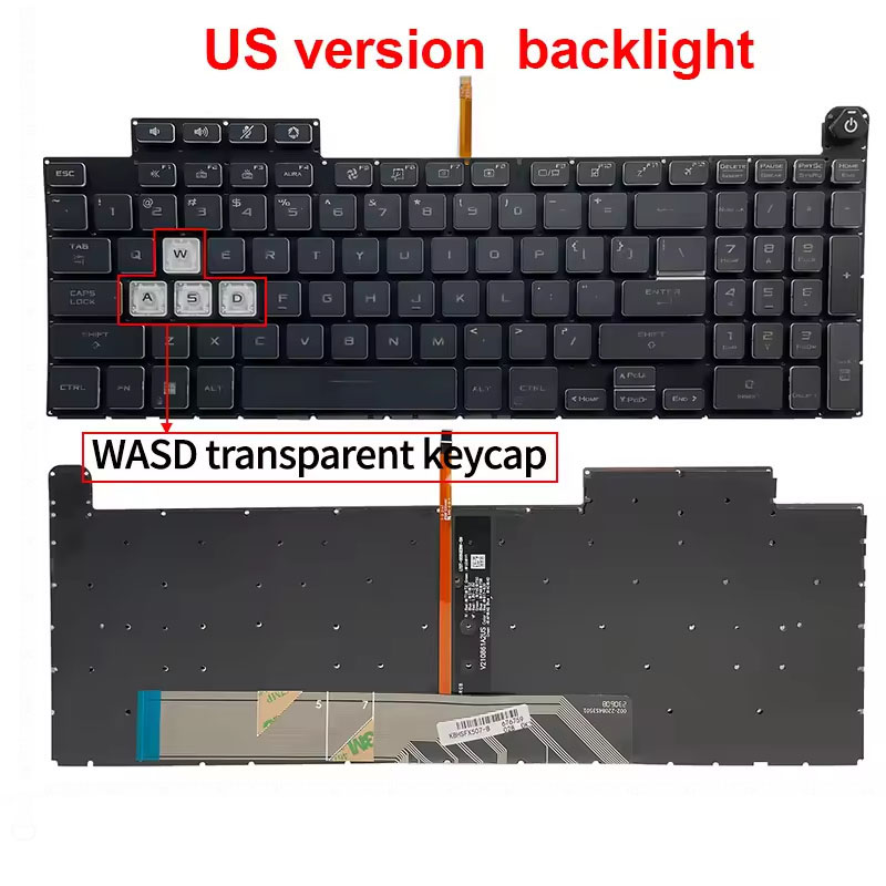US Layout Keyboard With Backli - đánh giá và giá Gaming Keyboard Asus