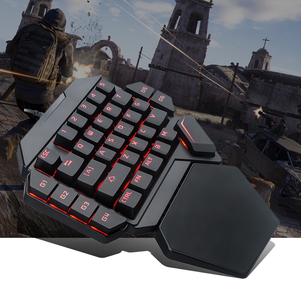 Blacklight Keyboard Onehanded  - đánh giá và giá Gaming Keyboard Half