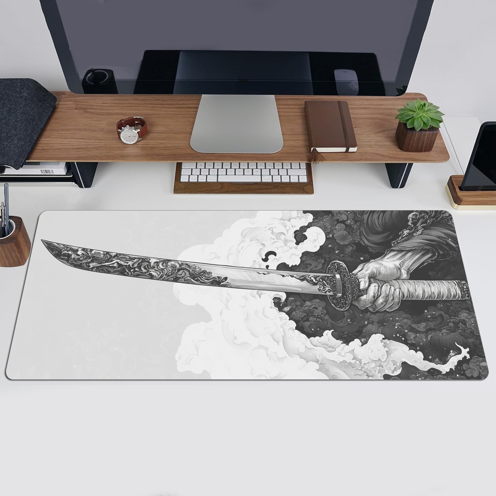 Black And White Comic Wind Swo - đánh giá và giá Gaming Keyboard Mouse