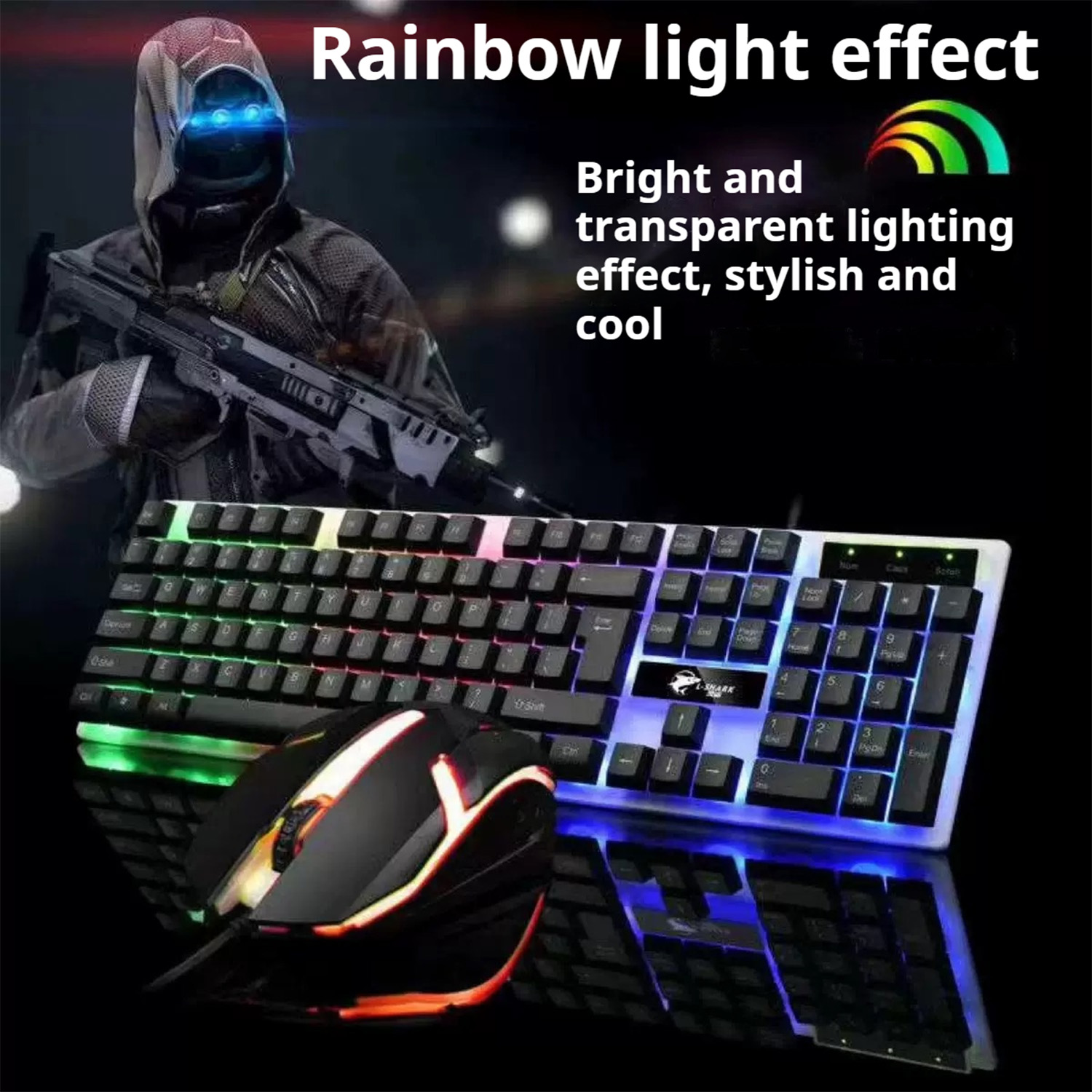 Stylish Backlight Wired Keyboa - đánh giá và giá Gaming Keyboard And Mouse Combo