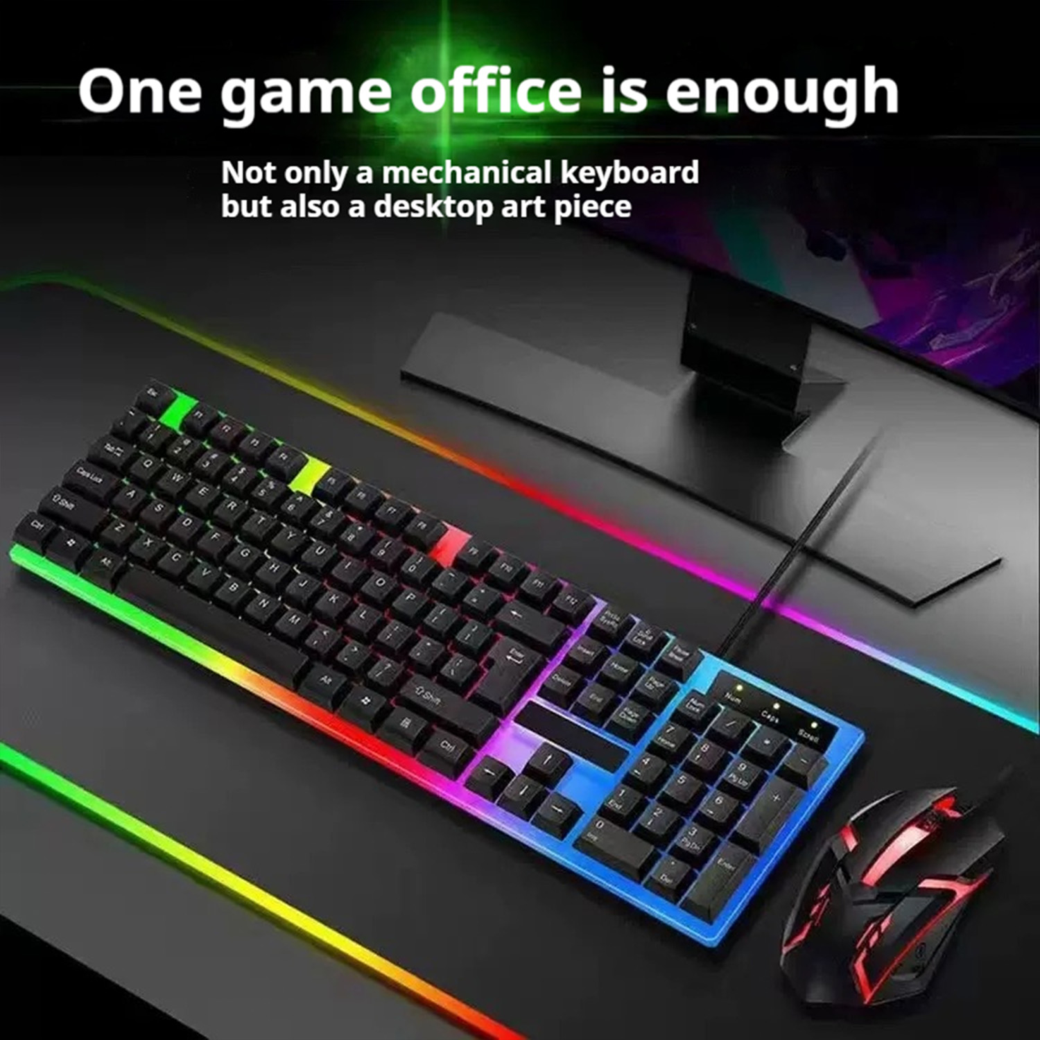 Stylish Backlight Wired Keyboa - đánh giá và giá Gaming Keyboard And Mouse Combo