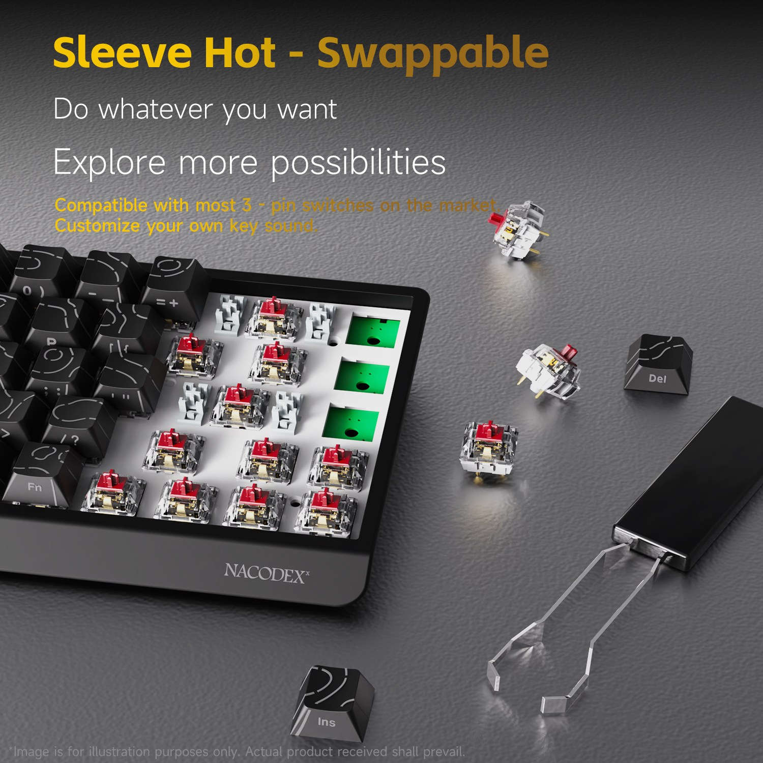 AJAZZ NK68V2 Single-Mode Wired - đánh giá và giá Keyboard Gaming Transparent