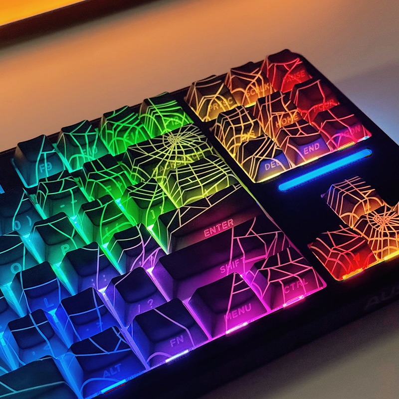 Spider web PBT custom keycaps  - đánh giá và giá Gaming Keyboard Ergo
