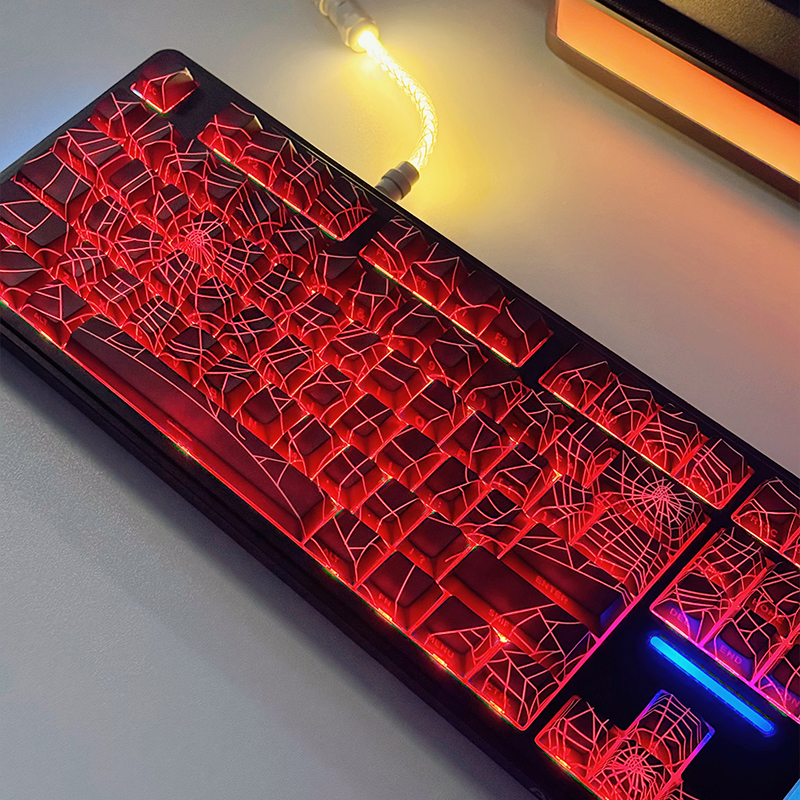 Spider web PBT custom keycaps  - đánh giá và giá Gaming Keyboard Ergo