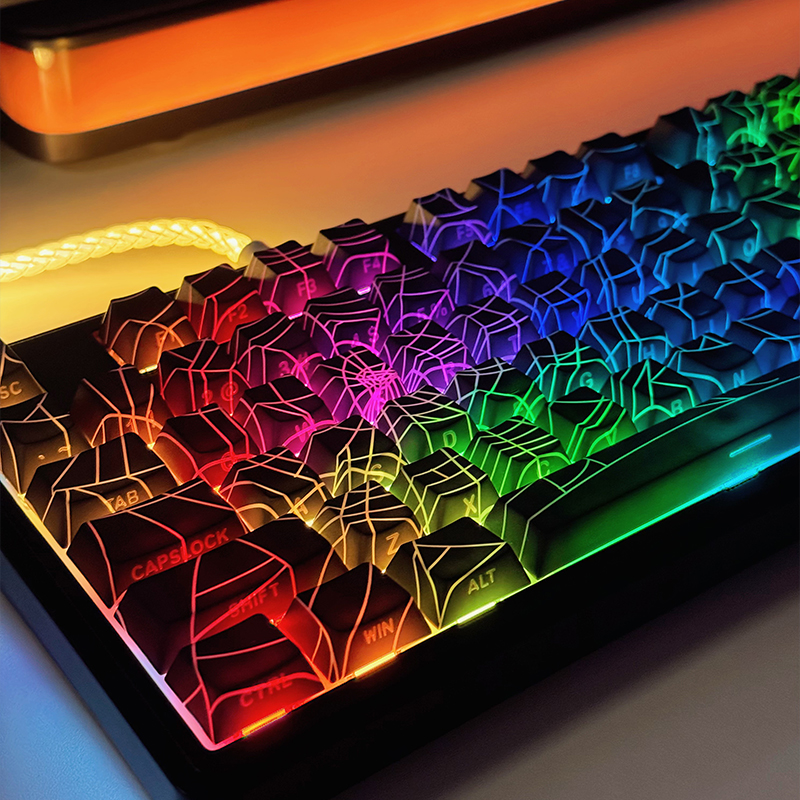 Spider web PBT custom keycaps  - đánh giá và giá Gaming Keyboard Ergo