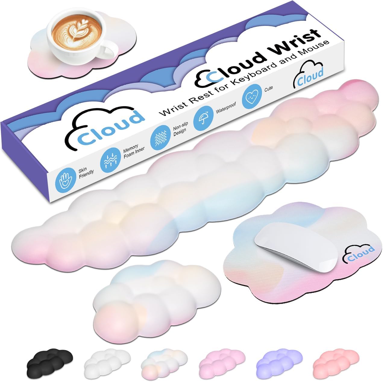 Ergonomic Cloud Wrist Rest wit - đánh giá và giá Gaming Keyboard Types