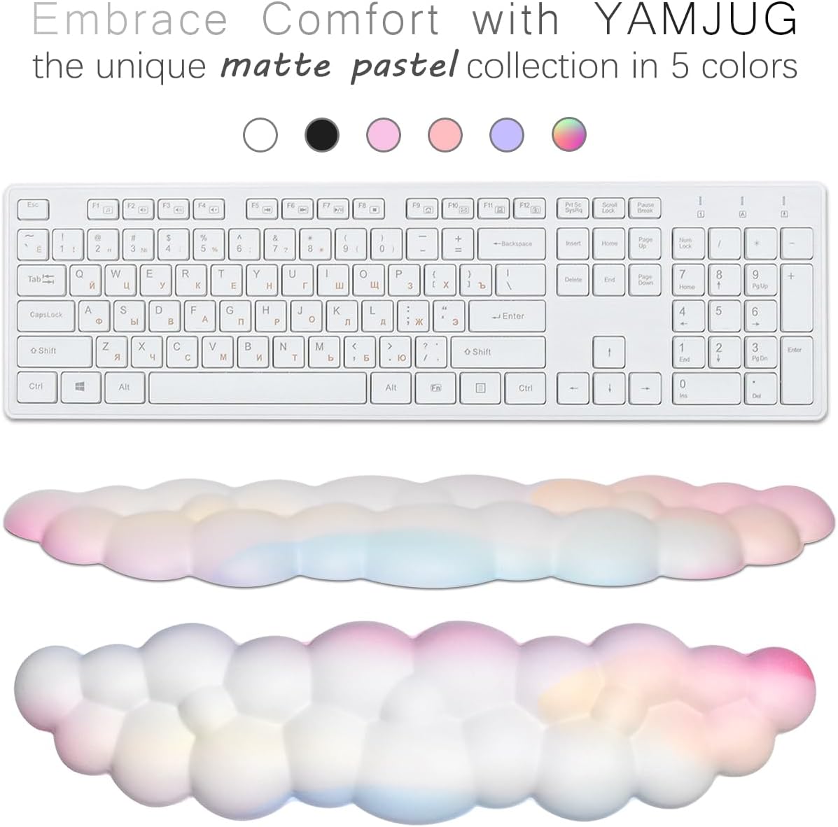 Ergonomic Cloud Wrist Rest wit - đánh giá và giá Gaming Keyboard Types
