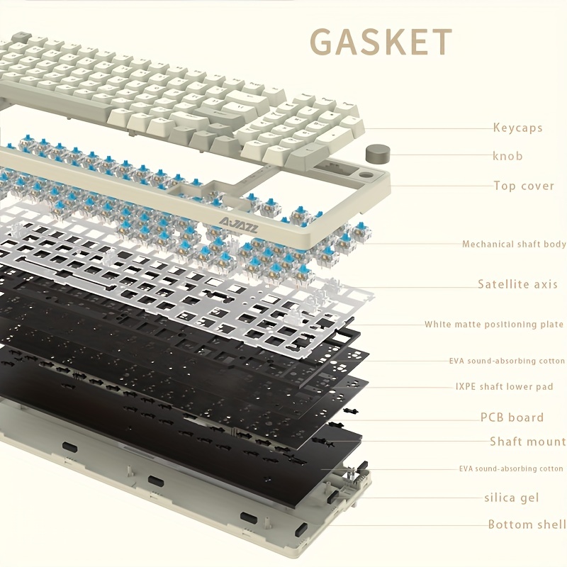 AJAZZ AK992 Retro Wired Mechan - đánh giá và giá Gaming Keyboard Half
