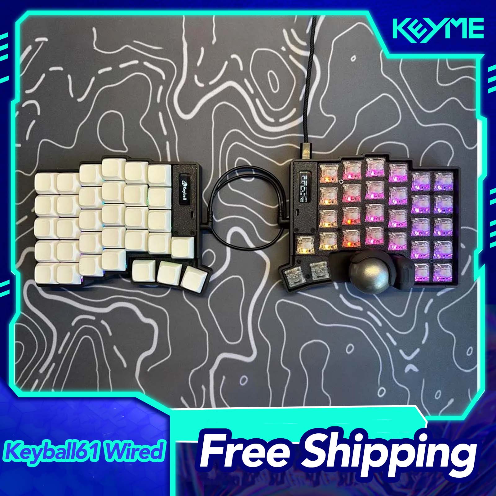 Keyball 39/44/61 Split Keyboar - đánh giá và giá Gaming Keyboard Extension