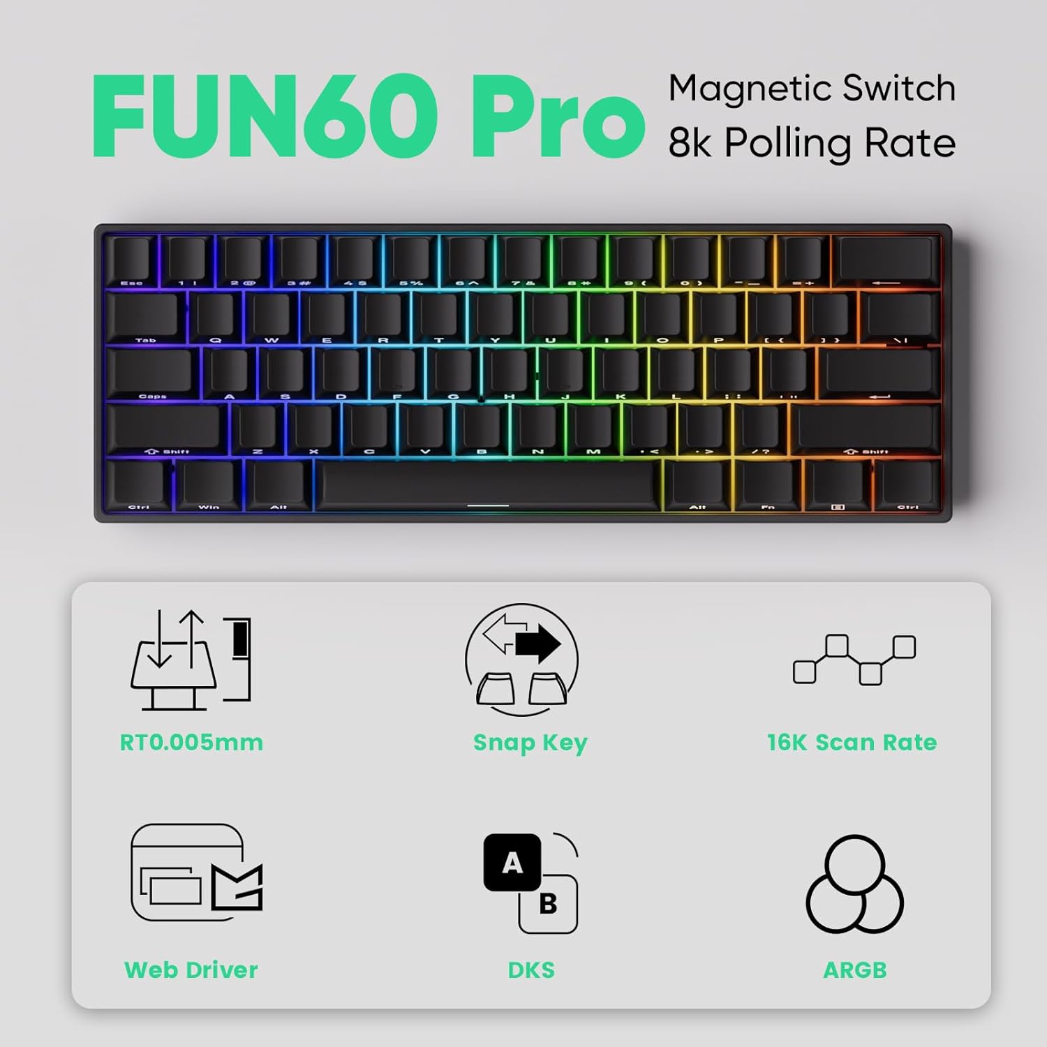 60% Rapid Trigger Gaming Keybo - đánh giá và giá Gaming Keyboard Magnetic Switches