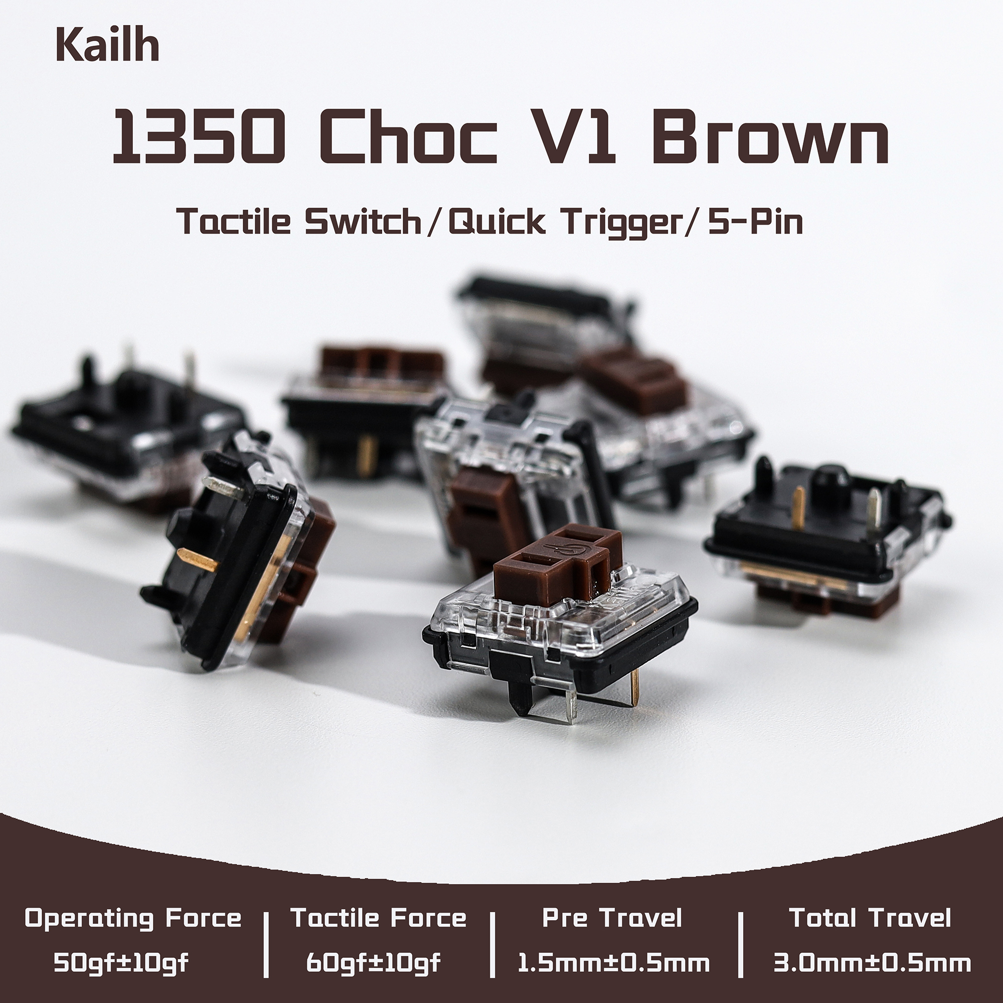 Kailh 1350 Choc V1 Brown Switc - đánh giá và giá Gaming Keyboard Ergo
