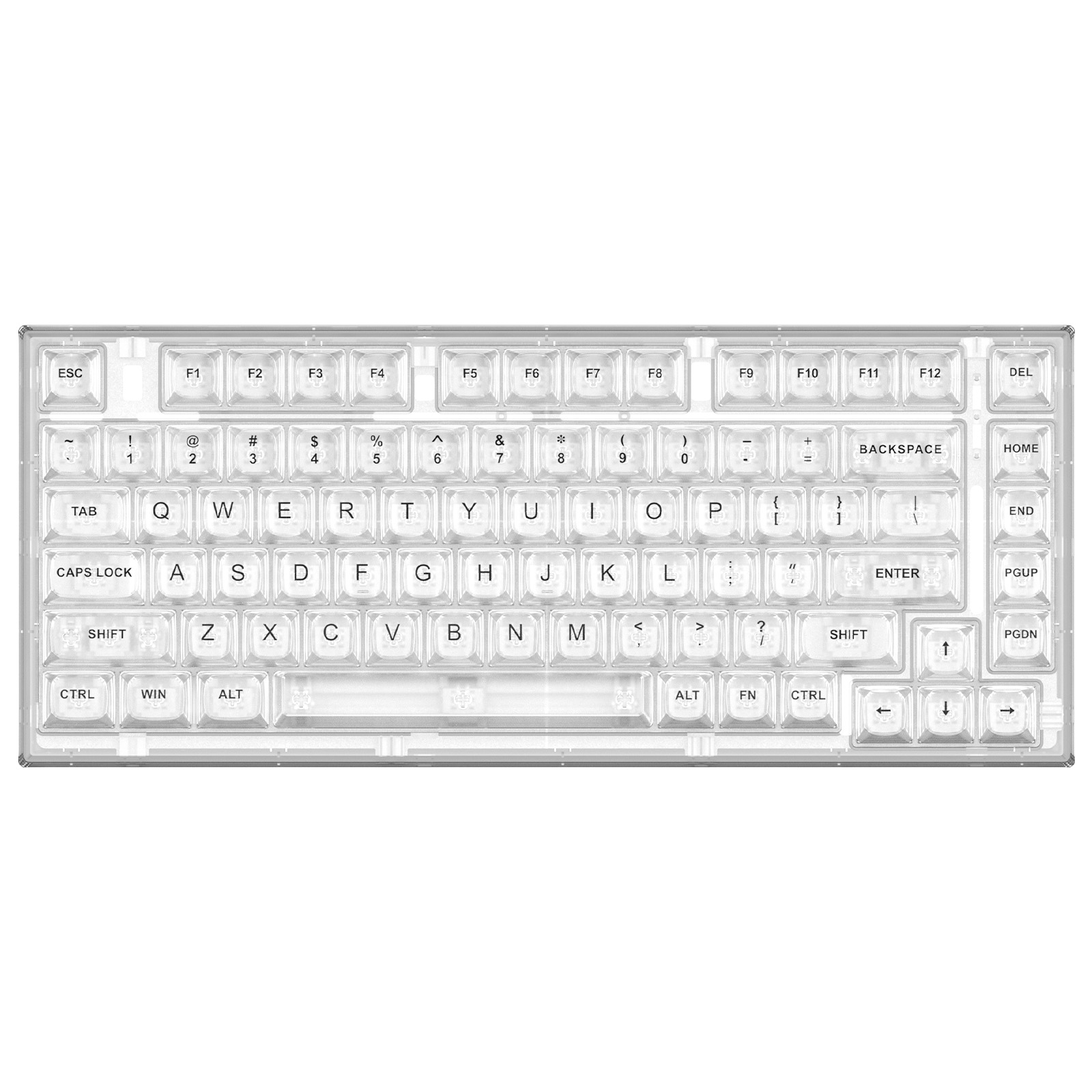 YUNZII X75 White 82 Keys Hot S - đánh giá và giá Keyboard Gaming Transparent